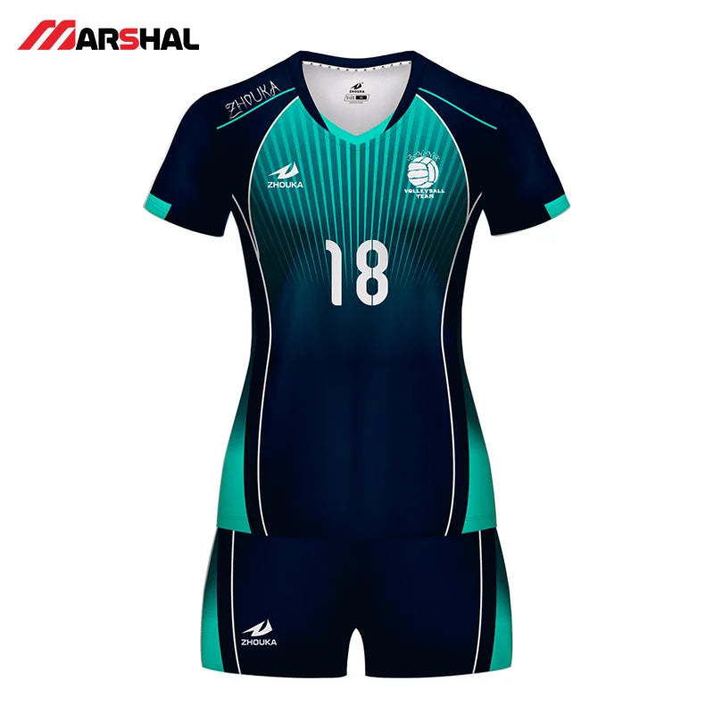 Women Men Volleyball Uniform Sports Suit Female Can Custom Sublimation Breathable Volley Ball Clothing Volleyball Jersey