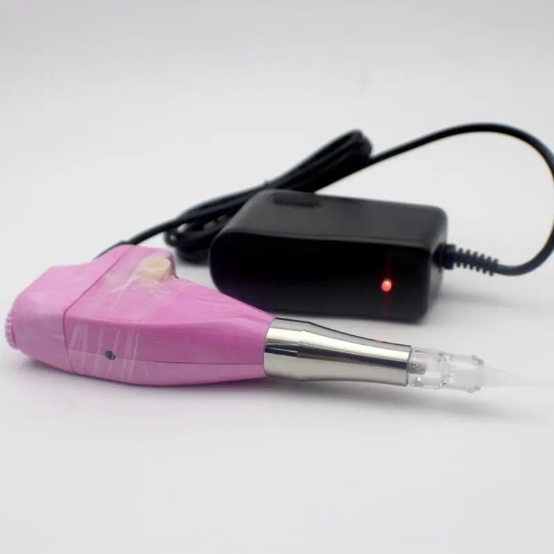 Wireless Tattoo Machine Pink Color Marbled Ombre Machine Permanent Makeup Tattoo Machine Kit