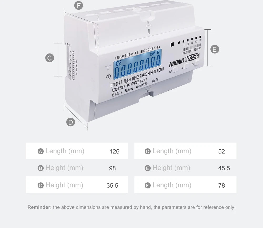 80A 3 Phase Zigbee Gateway Tuya Din Rail WIFI Smart Energy Meter timer Monitor kWh Meter Wattmeter 3*120V 3*230V