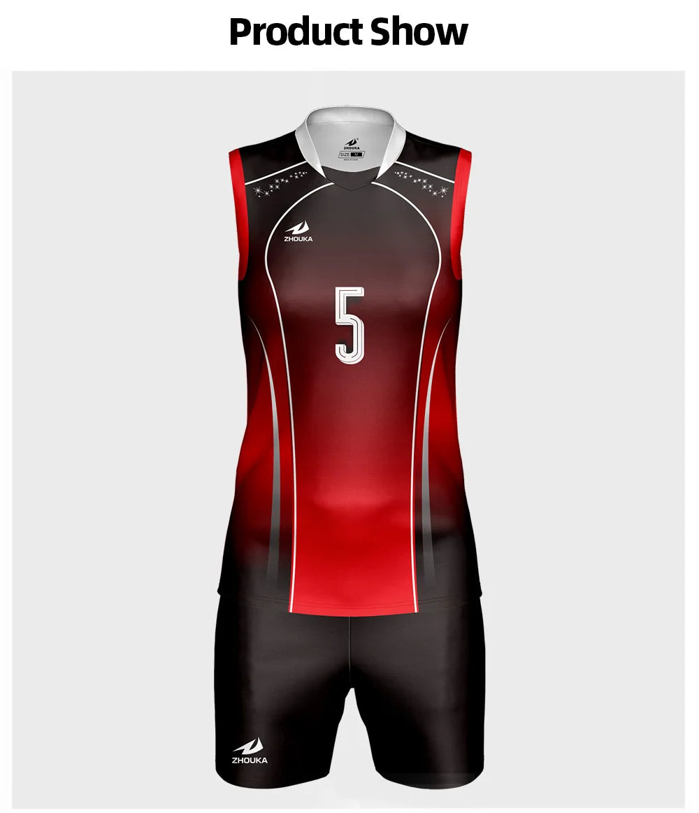 Professional DIY Volleyball Uniform Volleyball Women Training Sublimation Custom Sports Sweatshirt Suit For Tennis