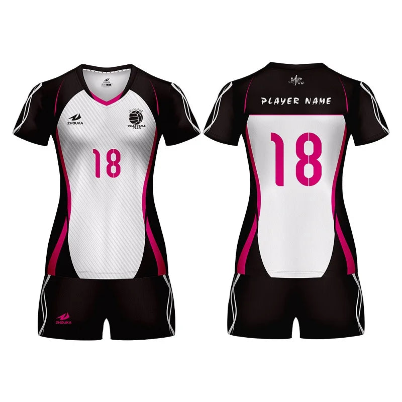 Women Men Volleyball Uniform Sports Suit Female Can Custom Sublimation Breathable Volley Ball Clothing Volleyball Jersey