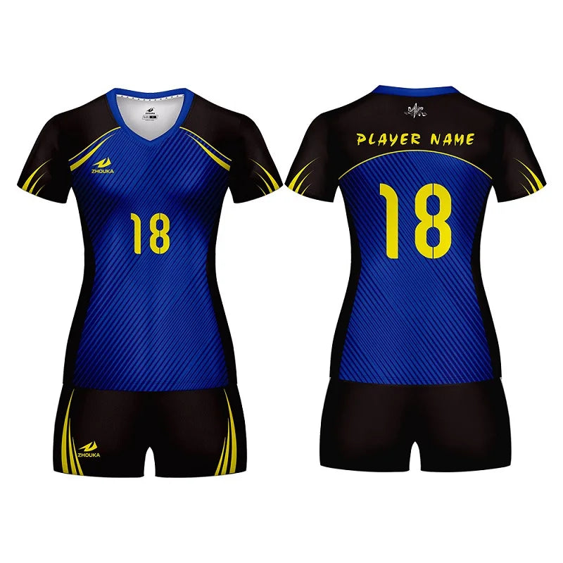 Women Men Volleyball Uniform Sports Suit Female Can Custom Sublimation Breathable Volley Ball Clothing Volleyball Jersey