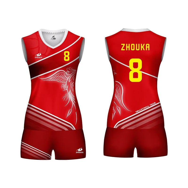 Professional DIY Volleyball Uniform Volleyball Women Training Sublimation Custom Sports Sweatshirt Suit For Tennis