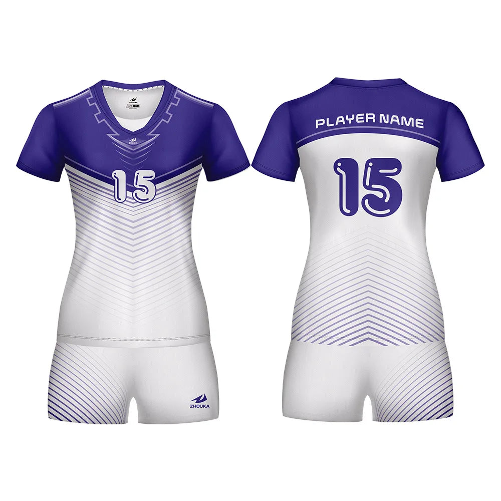 Professional DIY Volleyball Uniform Volleyball Women Training Sublimation Custom Sports Sweatshirt Suit For Tennis