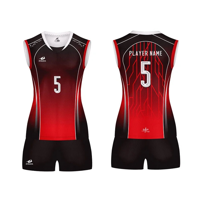 Women Men Volleyball Uniform Sports Suit Female Can Custom Sublimation Breathable Volley Ball Clothing Volleyball Jersey