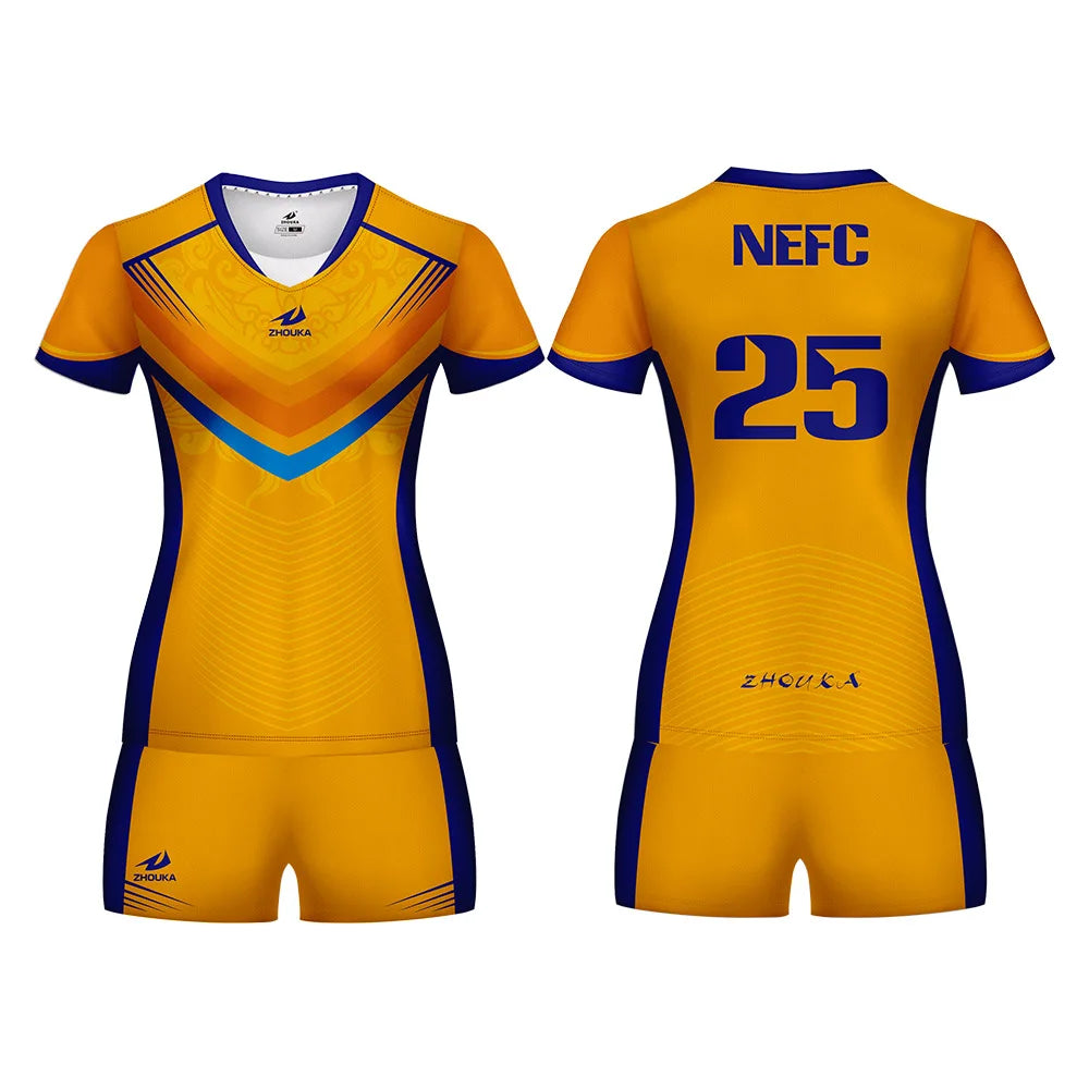 Women Men Volleyball Uniform Sports Suit Female Can Custom Sublimation Breathable Volley Ball Clothing Volleyball Jersey