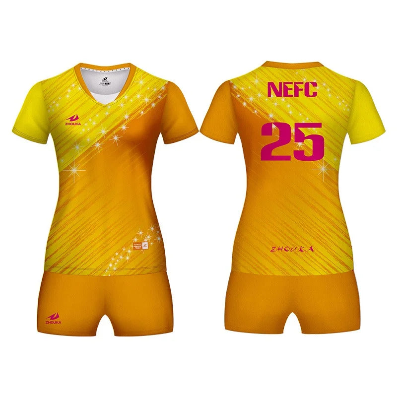 Women Men Volleyball Uniform Sports Suit Female Can Custom Sublimation Breathable Volley Ball Clothing Volleyball Jersey