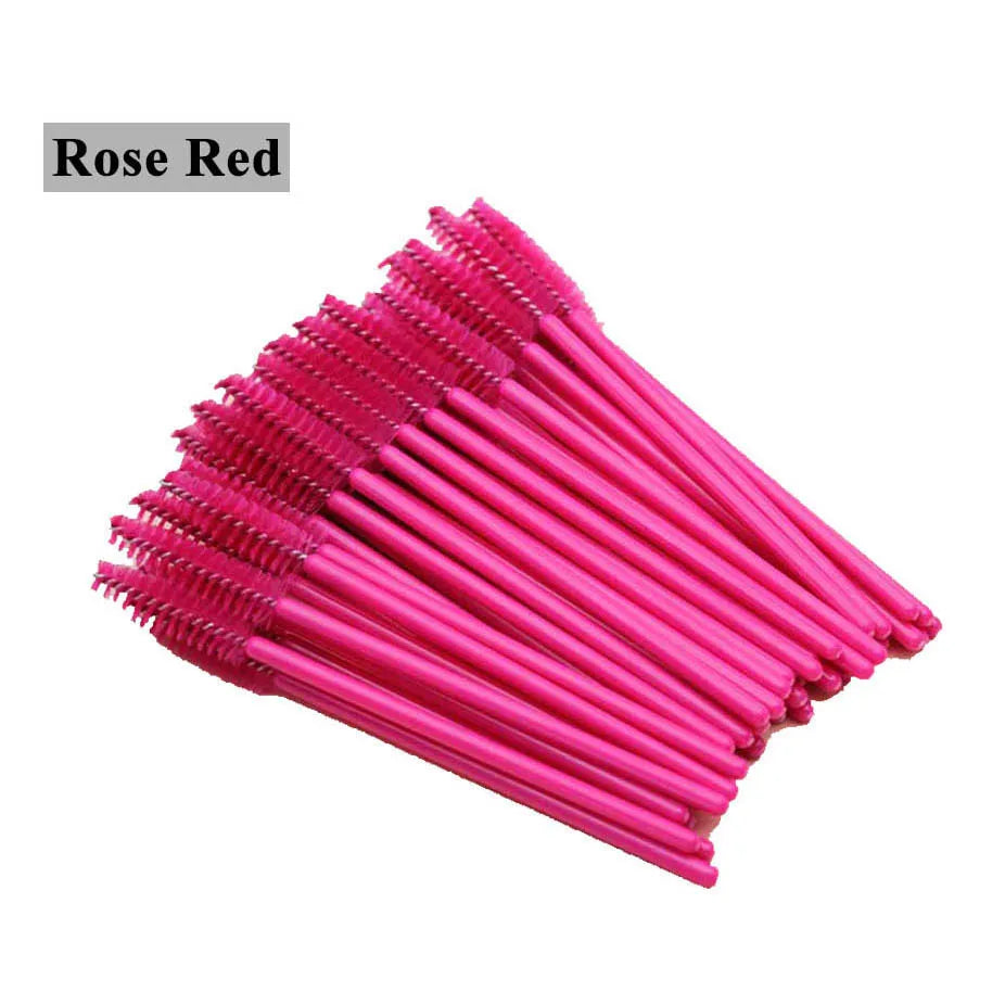 100Pcs Disposable Micro Eyelash Comb Brush Spoolers Makeup Kit lash Extension Brushes Mascara Applicator Wand Lash Eyebrow Brush