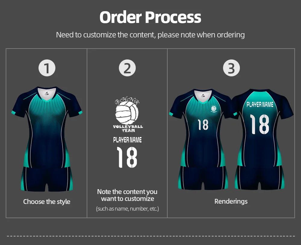 Women Men Volleyball Uniform Sports Suit Female Can Custom Sublimation Breathable Volley Ball Clothing Volleyball Jersey