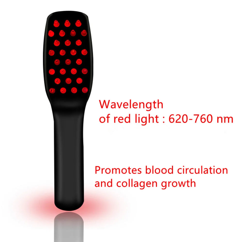 Electric Vibration Massage Comb Blue and Red Light Hair Growth Massage Hair Brush Anti Hair Loss Phototherapy Electric Combs