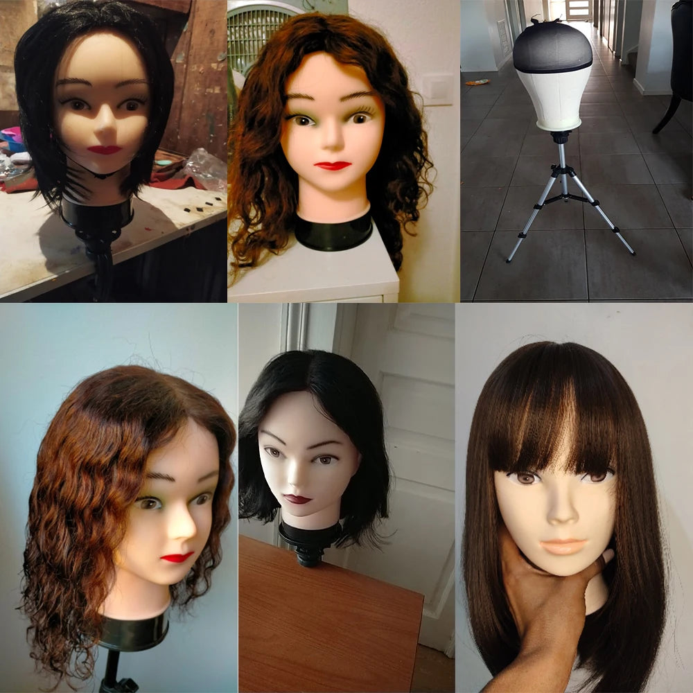 Mannequin Head With Tripod For Making Wig Hat Glasses Mask Display Cosmetology Manikin Head For Makeup Practice Wig Install Kit