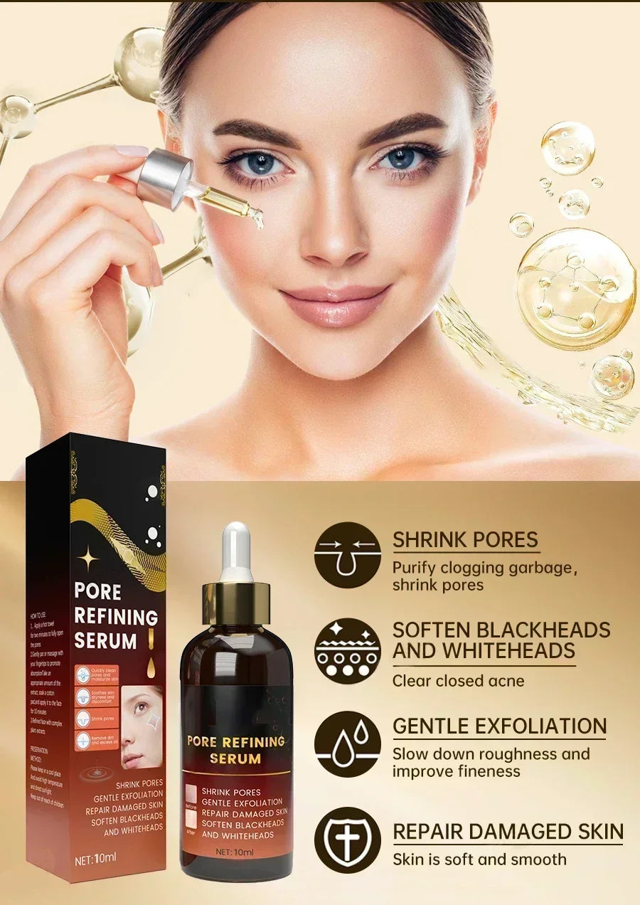 Pore Shrinking Essence Lactobionic Acid Facial Essence Firming Repair Shrinking Pores Moisturizing Skin Care