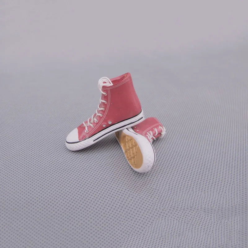 1/6 Scale Male Female Casual Canvas Sneakers Flat Shoes With Shoelace Model for 12 Inches Action Figure Body