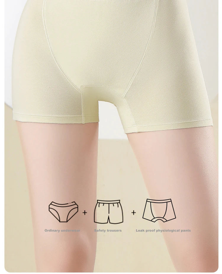 1pcs Cotton Women's Menstrual Panties Physiological Pants Leak Proof Underwear Ladies Period Panty High Waist Safety Briefs