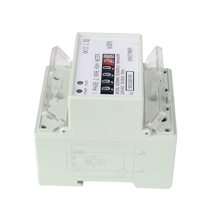 Electric Single Phase Two Wire AC 220V 100A Energy Meter KWh Counter Consumption Analog Electricity Wattmeter(A)