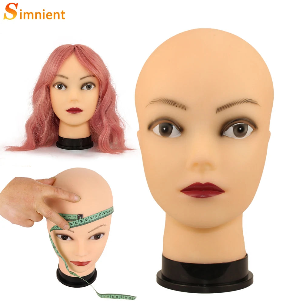 Mannequin Head With Tripod For Making Wig Hat Glasses Mask Display Cosmetology Manikin Head For Makeup Practice Wig Install Kit