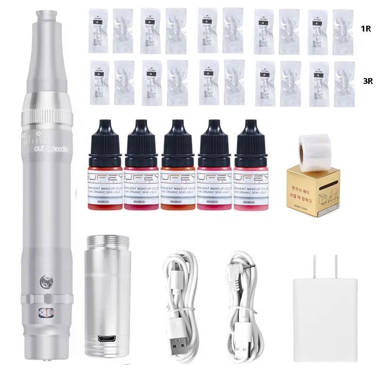 Wireless Eyebrow Tattoo Machine Kits Microblading Pens Lips Permanent Makeup Machines Pigments for Micropigmentation