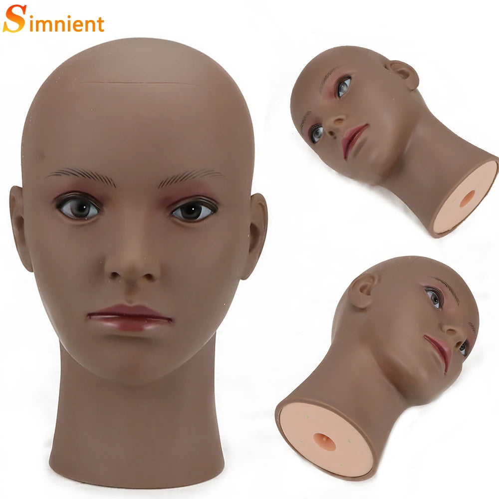 Mannequin Head With Tripod For Making Wig Hat Glasses Mask Display Cosmetology Manikin Head For Makeup Practice Wig Install Kit