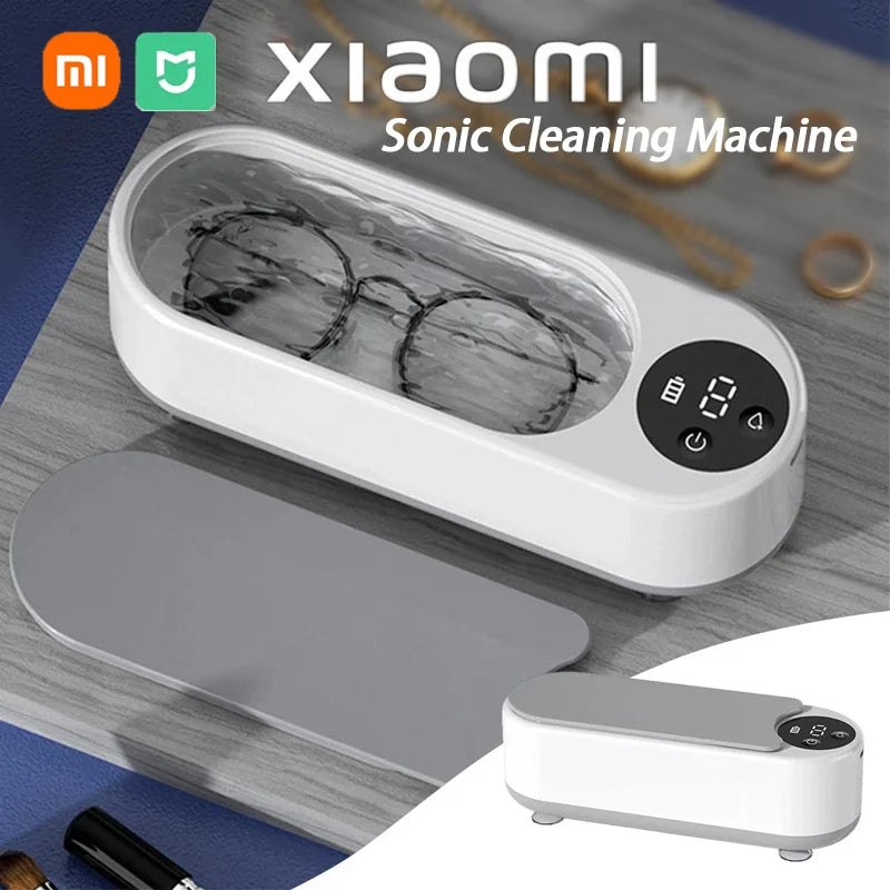 xiaomi MIJIA 450ml Clean Ultrasonic Cleaner Portable Household Cleaning Machine Jewelry Cleaner Machine Ring Glasse Makeup Brush