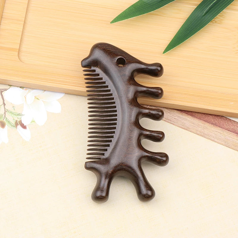 Sandalwood Massage Comb Head Neck Nose Cheeks Hair Multifunctional Massage Comb Body Meridian Comb