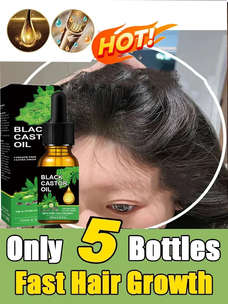 Organic Castor Oil for Hair Growth Jamaican Black Castor Oil Nourish Eyelashes and Eyebrows Scalp, Skin and Nails Care