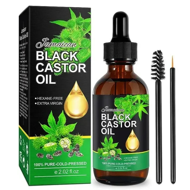 Organic Castor Oil for Hair Growth Jamaican Black Castor Oil Nourish Eyelashes and Eyebrows Scalp, Skin and Nails Care