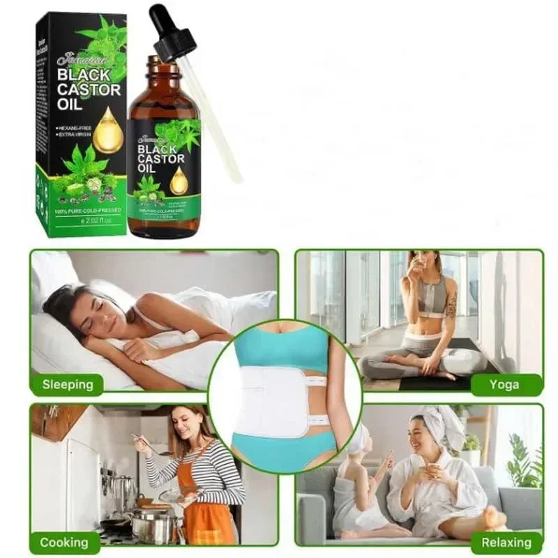 Organic Castor Oil for Hair Growth Jamaican Black Castor Oil Nourish Eyelashes and Eyebrows Scalp, Skin and Nails Care