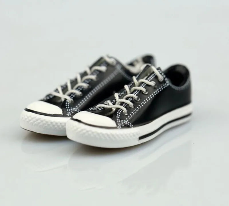 1/6 Scale Male Female Casual Canvas Sneakers Flat Shoes With Shoelace Model for 12 Inches Action Figure Body