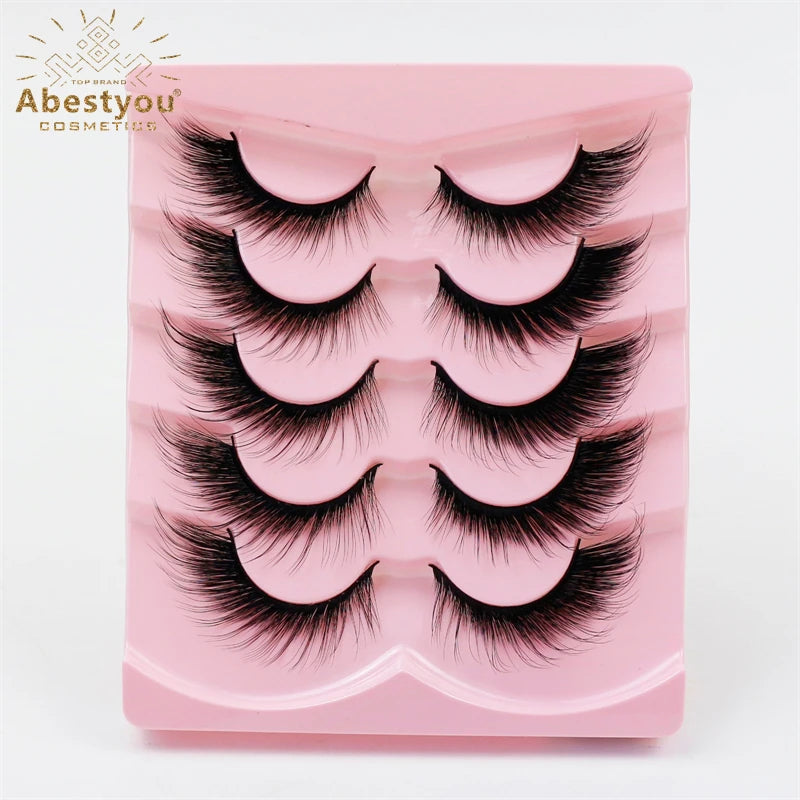 Abestyou Makeup Set 3d 3pairs Reusable Natural Fulffy Lashes Non Glue Magnetic Eyelashes Eyeliner Kit Makyaj Aletleri Faux Cil