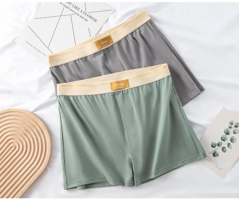 1pcs Male Arrow Pants Men Cotton Boxers Shorts Loose Mid-Waisted Men's Plus Size Underwear Homewear Comfortable Panties