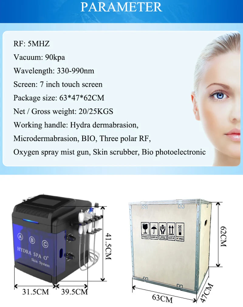 Multifunction Facial skin care machine Dermabrasion Skin Resurfacing Face Clean Treatment BIO Microcurrent facelifting