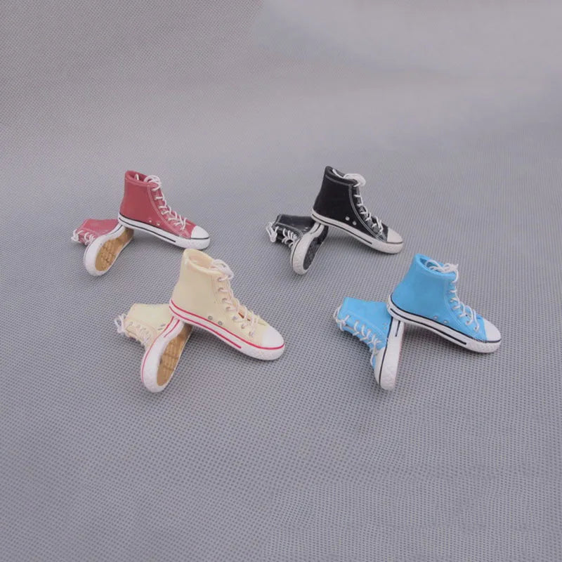 1/6 Scale Male Female Casual Canvas Sneakers Flat Shoes With Shoelace Model for 12 Inches Action Figure Body