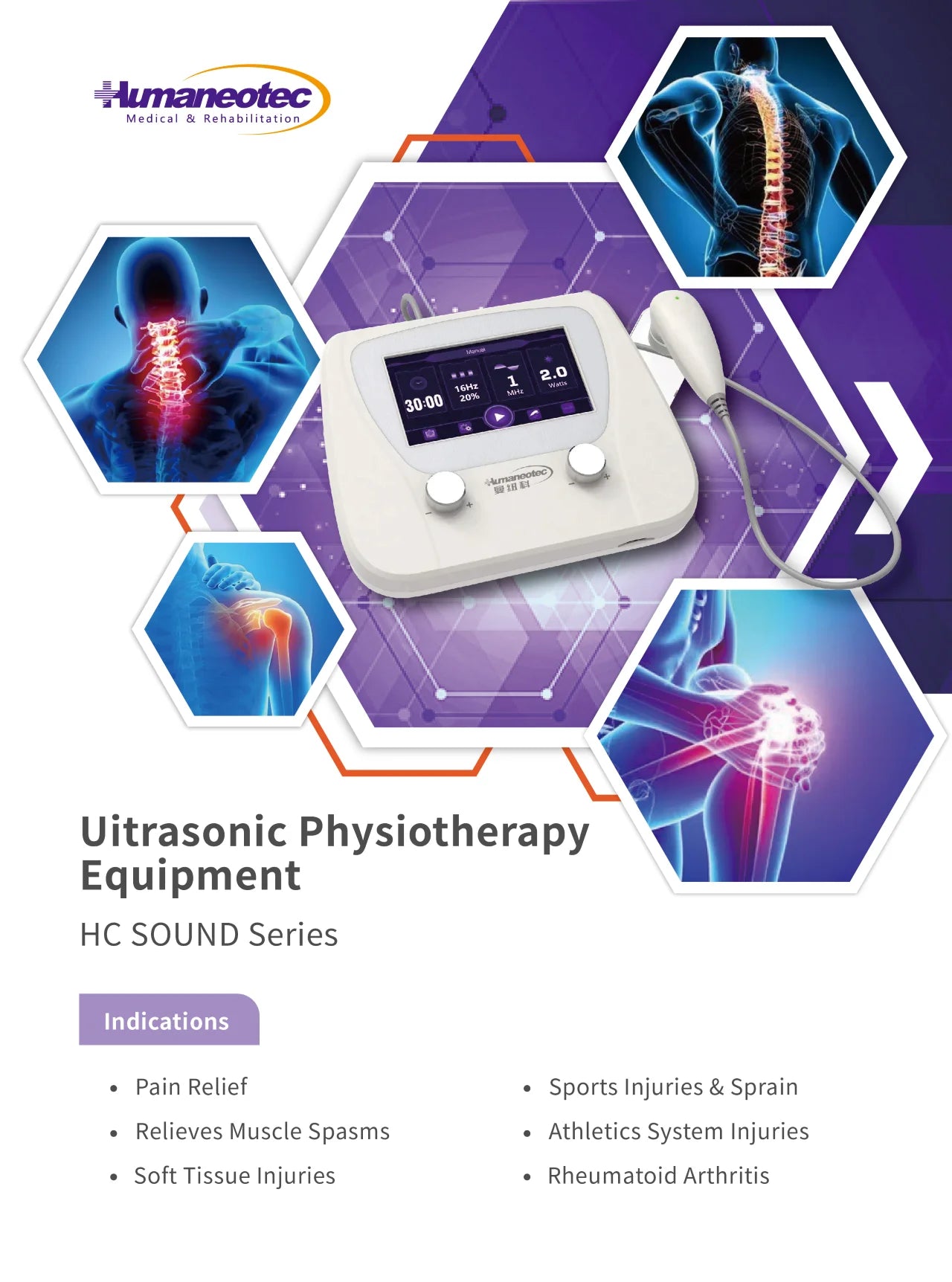 Rehabilitation equipment ultrasonic machine ultrasound physical therapy equipment Portable rehab equipment