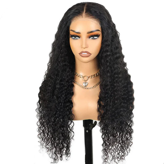 Glueless Wig Ready To Go Brazilian Deep Wave 13x4 13x6 Transparent Human Hair Wig 5x5 Curly Wave Lace Closure Wigs For Woman