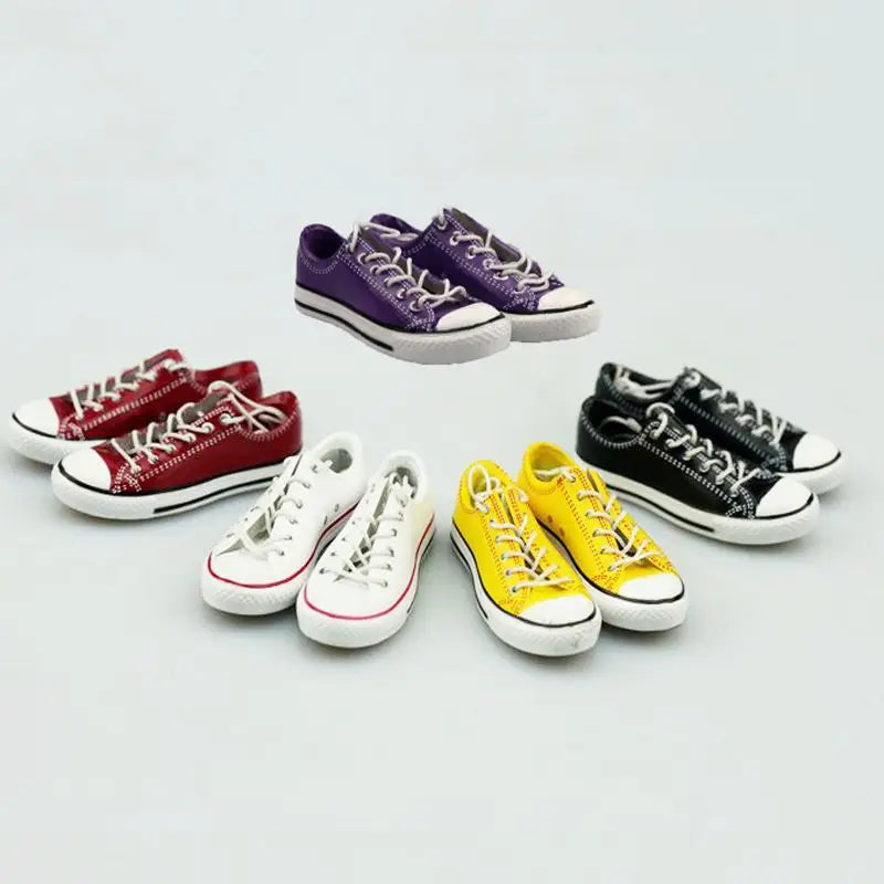 1/6 Scale 5 Color  Sports Shoes Female Canvas Shoes Sneakers with Laces Fit 12" Action Figure Doll  Model Toy