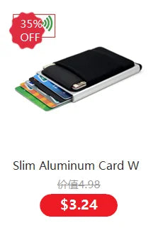 Slim Aluminum Card Wallet With Elasticity Back Pouch ID Credit Card Holder Mini RFID Wallet Automatic Pop up Bank Card Case